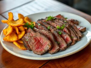 Carne de Sol com Mandioca Frita