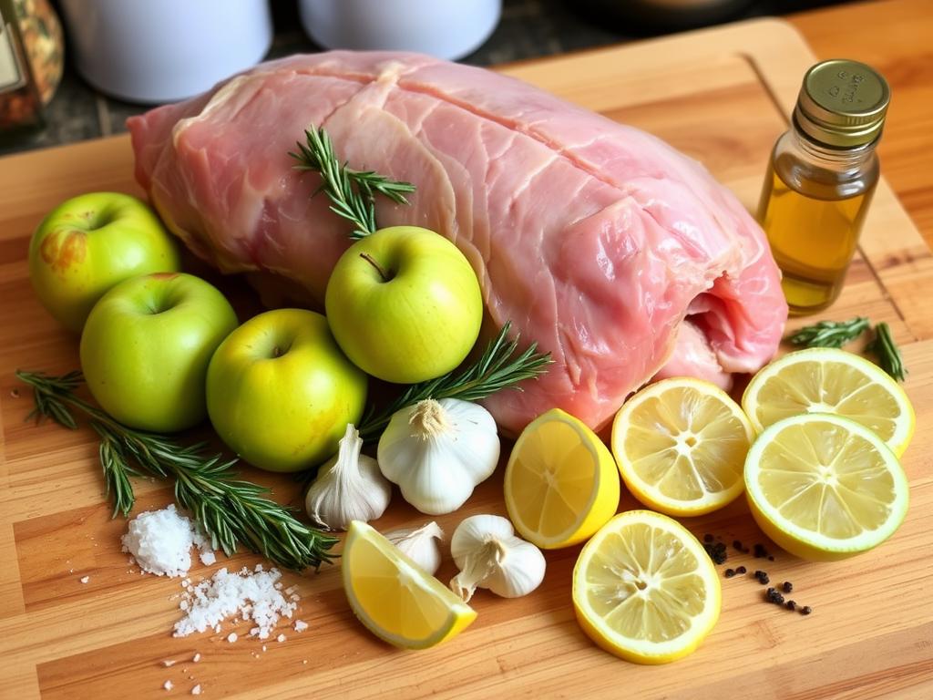 Ingredientes para Lombo Assado com Maçã