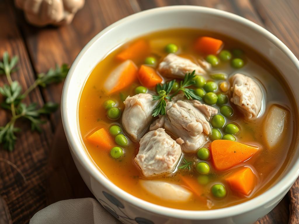 Sopa de frango com legumes