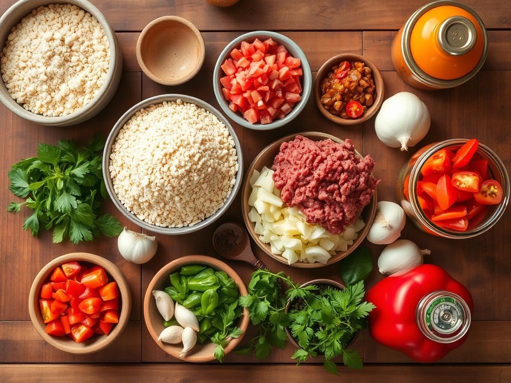 lista de ingredientes angu com carne moída